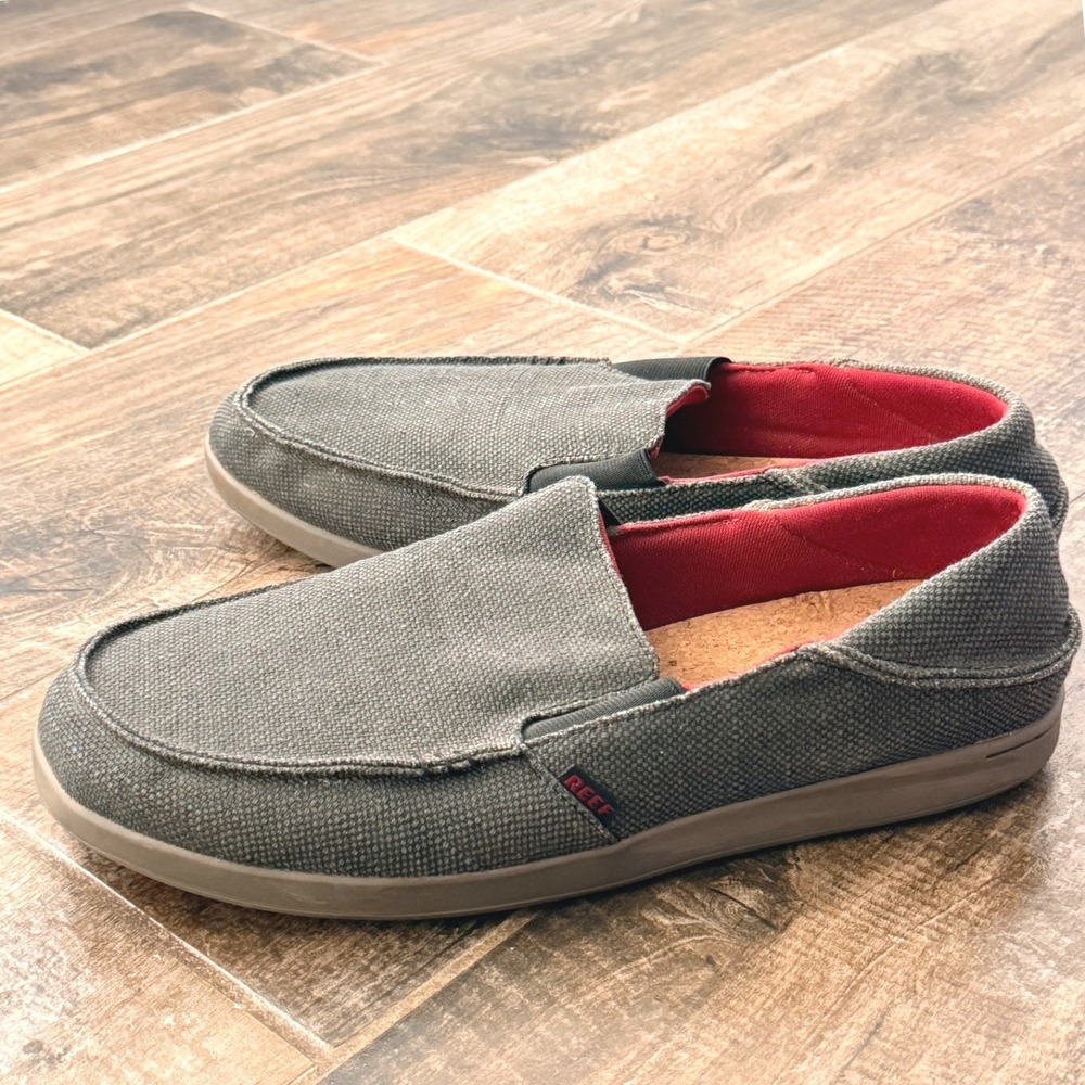 Reef Men's Cushion Grey Hemp Matey Slip-On Loafers, 13